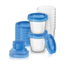 PHILIPS AVENT topsid 180ml piima. (10 tk.) + 2 adapterit, SCF618 / 10