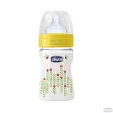 CHICCO WELLBEING Plastikpudel silikoonist lutt 0m+ 150ml kollane 20611.30 LÕPUMÜÜK