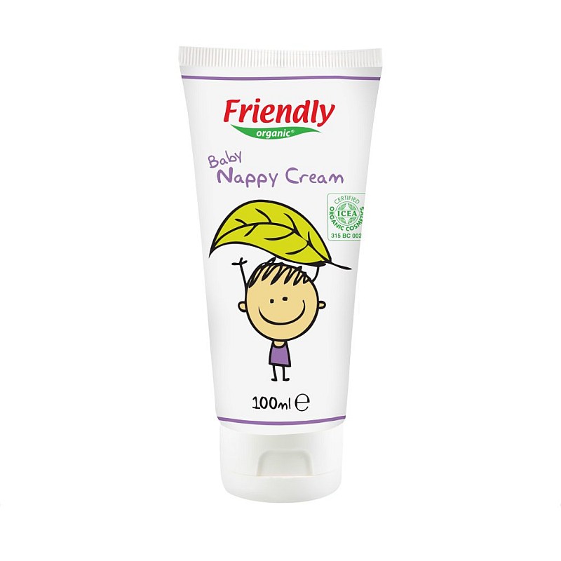 FRIENDLY ORGANIC orgaaniline mähkmekreem sheavõi ja tsinkoksiidiga 100 ml FR0959