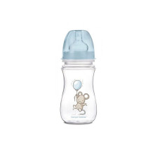 CANPOL BABIES EasyStart Little Cutie PP pudel 240ml lai kael ja silikoonist luti sinine 3m + 35/219