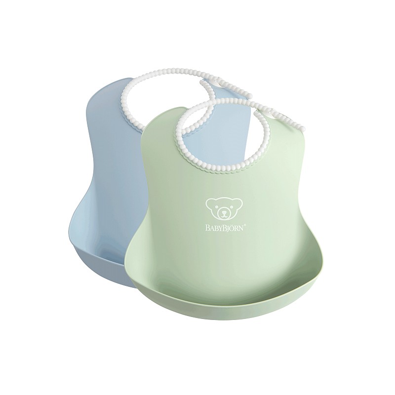 BABYBJORN BIB pehme pudipõll  2tk. 4m+, 046344 POWDER GREEN / POWDER BLUE