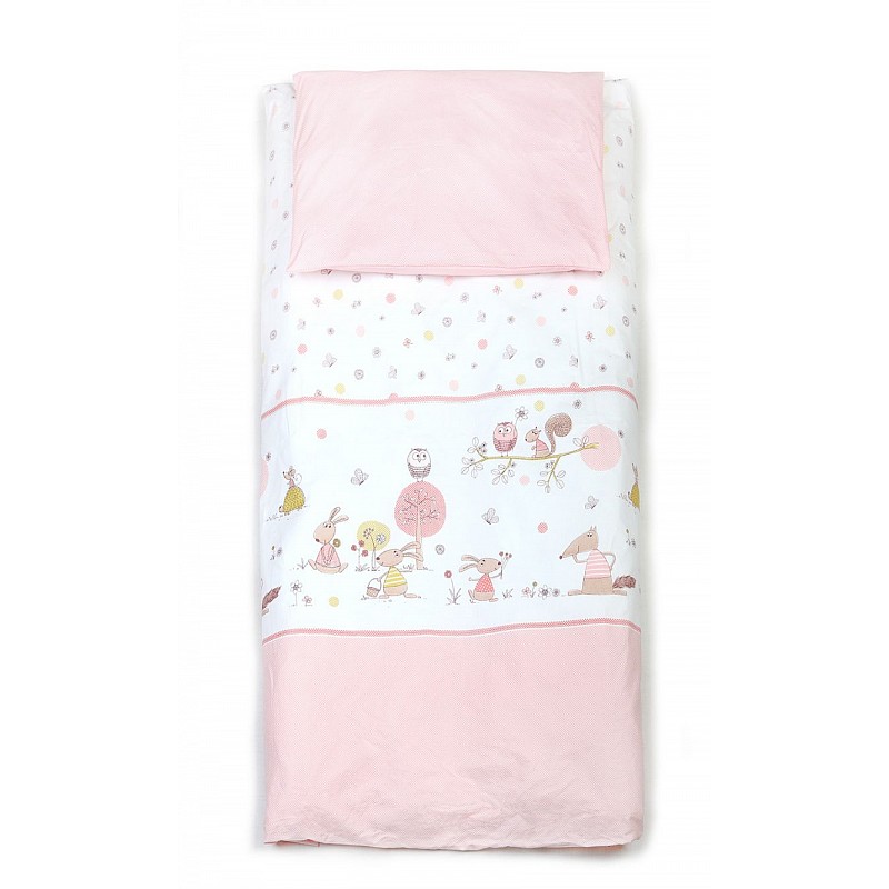 Yappy Kids Forest Story voodipesu, 2 osaline 100x130сm Soft Pink