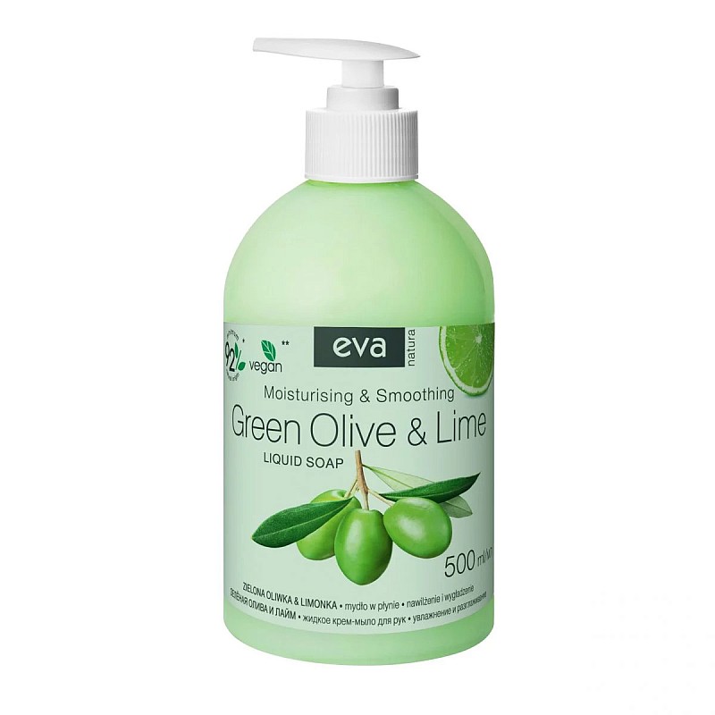 EVA NATURA kreemjas käteseep Green Olive&Lime, 500 ml