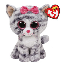 TY Beanie Boos Pehme mänguasi GREY CAT KIKI 15.5сm, TY37190 LÕPUMÜÜK