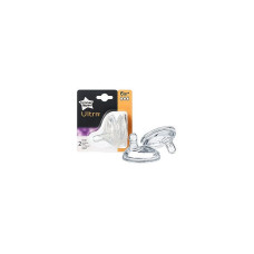 Tommee Tippee silikoon nibu keskmise voolu 6m + 2 tk. 42401568