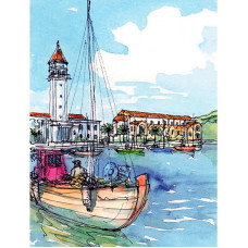 TSVETNOY diamond mosaiik 40x50cm Coastal Town, LG064e