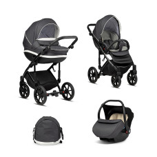 TUTIS MIMI STYLE vanker jalutuskäru 3in1, 328 Black