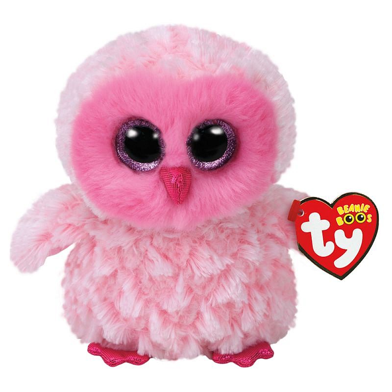 TY Beanie Boos Pehme mänguasi PINK OWL TWIGGY 15.5сm, TY36846