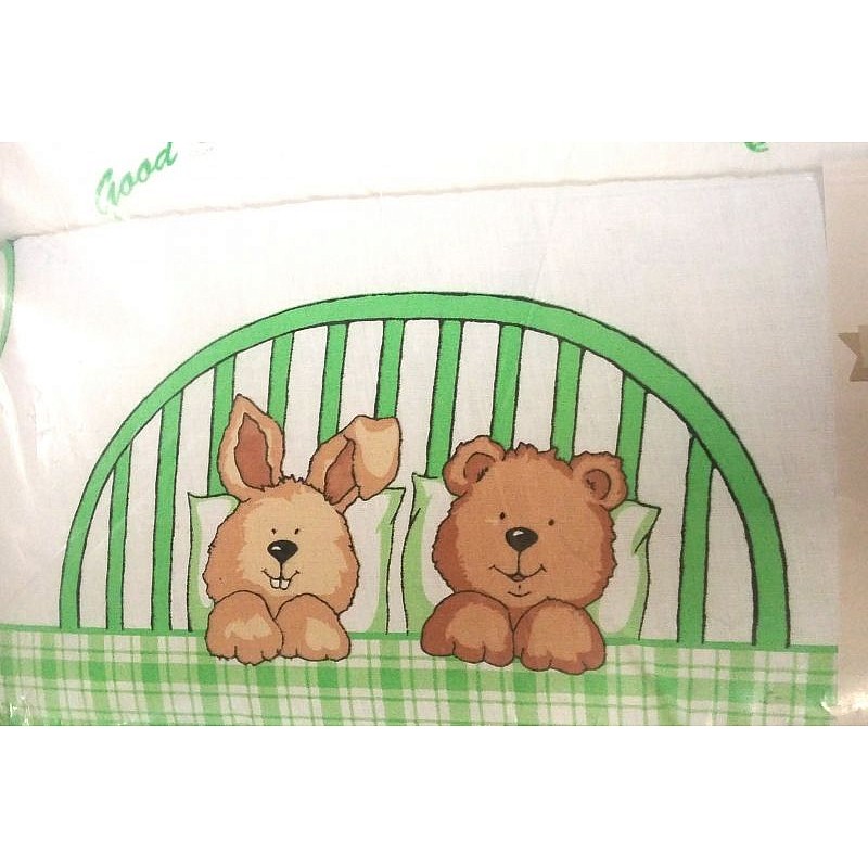 KIECZMERSKI SLEEPY BEAR AND RABBIT voodipesu komplekt 4 eset, 135х100сm - 360сm - roheline