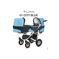 Kaksikute vanker-jalutuskäru BABYACTIVE TWINNI CLASSIC  , 01/01 Citi Blue