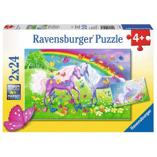 Ravensburger pusle 2X24 Rainbow Horses R 09193