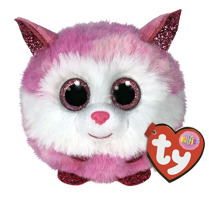 TY PUFFIES  pehme mänguasi PRINCESS-pink husky puf 8cm, TY42522