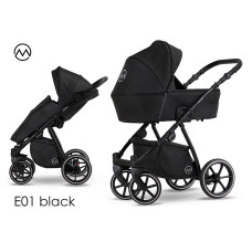 LONEX PAX EKO Vanker jalutuskäru 2in1, E01 Black