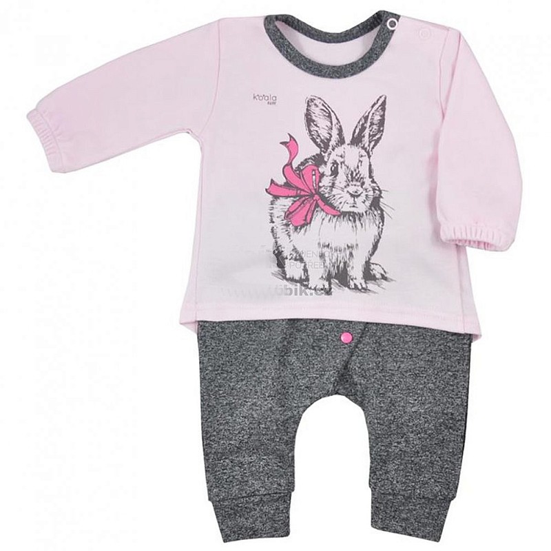 KOALA pluus  + püksid ANITKA 07-116, suurus 62. grey/pink