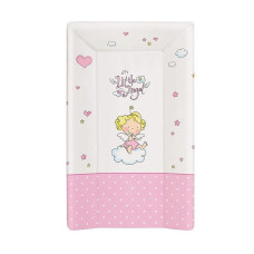 CEBABABY mähkimisalus pehme , kolme kõrgema äärega 50x80сm LITTLE ANGEL WHITE PINK