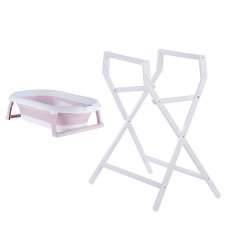 TO-MA Kokkupandav vann + Vannijalad BATH&CARE, pink/white