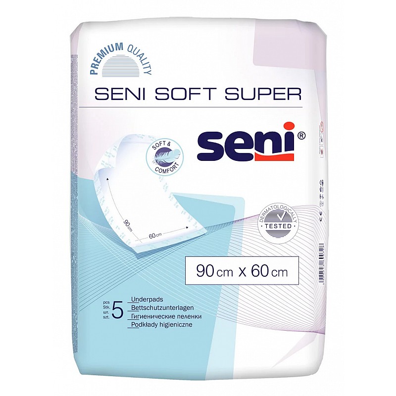 SENI SOFT SUPER hügieenilised mähkmed 60x90сm, 5tk.