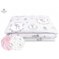 MIMINU Deer Pink Voodipesu komplekt 2 eset 135x100cm, Pink