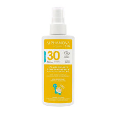 ALPHANOVA SUN orgaaniline vanilje-aprikoosi lõhnaline veekindel mineraalne päikesekreem lastele SPF30, 125 ml ASUN30KB