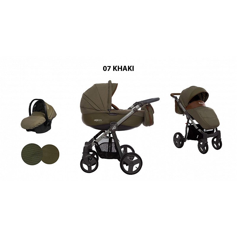 BABYACTIVE MOMMY Vanker-jalutuskäru  3in1, Khaki 07