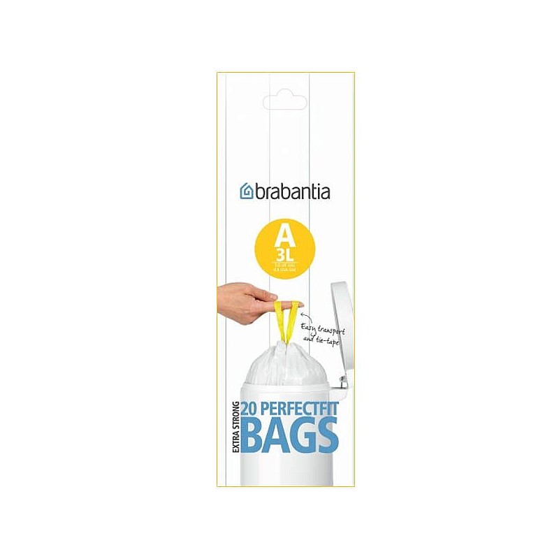 BRABANTIA Prügikotid, 3 l, (A) (20 tk)