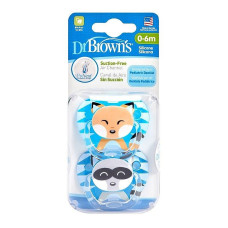 DR.BROWNS silikoonist lutt 0-6m, PreVent RACCOON&FOX 2tk. sinine LÕPUMÜÜK