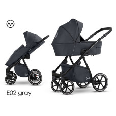 LONEX PAX EKO Vanker jalutuskäru 2in1,  E02 Grey