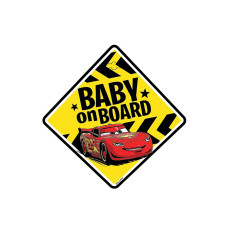 DISNEY BABY Baby on board Logi autosse sisse CARS 9610