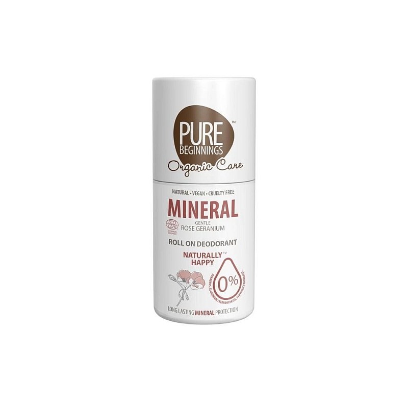 PURE BEGINNINGS looduslik mineraalidega deodorant ROSE GERANIUM, 75 ml RDMG75