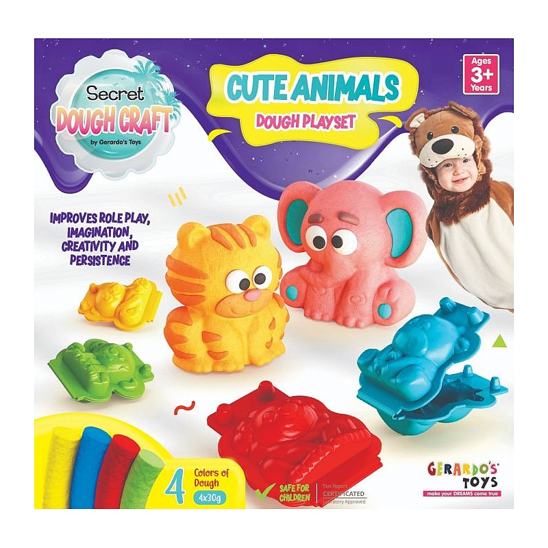 GERARDOS TOYS  plastiliinikomplekt CUTE ANIMALS 3a+ 56455