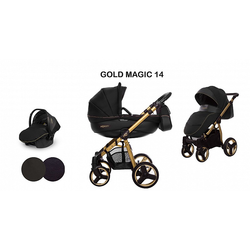 BABYACTIVE MOMMY Gold Vanker-jalutuskäru  3in1, Gold Magic 14