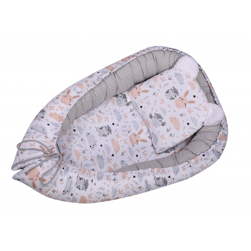 DUET BABY voodipesa padiga 659 Owl and Rabbit grey (606594)