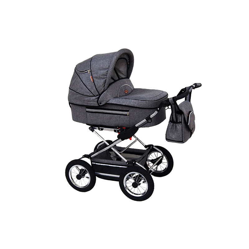 Baby Fashion FANARI Vanker-jalutuskäru 3in1, 124 Grey