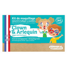 NAMAKI looduslikest koostisainetest hüpoallergeenne näomaalingu komplekt Clown and Harlequin 110037