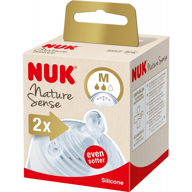 NUK NATURE SENSE pudelilutt silikoonist M, 2tk. SA55 10124023 ALLAHINDLUS