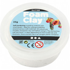 CREATIV Foam Clay kaunistuseks mass 35g Glitter White, 78813