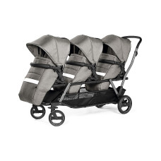 Peg Perego TRIPLETTE PIROET CITY GREY  jalutuskäru kolmikutele, PACK-000005-000000