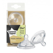 TOMMEE TIPPEE Silikoonist pudelilutt Closer to nature aeglase vooluga 0m+ 2tk. 42112071 ALLAHINDLUS