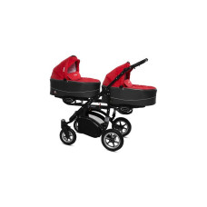 Kaksikute vanker-jalutuskäru BABYACTIVE TWINNI PREMIUM  ROSSO, 08 must raam