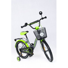 TO-MA Детский велосипед Tomabike Platinum 18 SILVER/GREEN