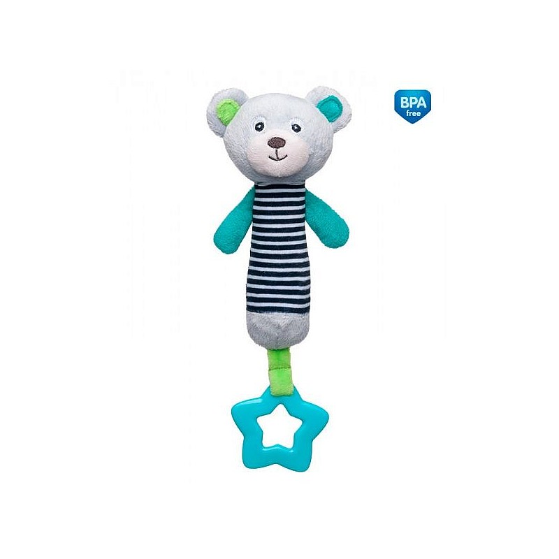 CANPOL BABIES pehme piiksuv mänguasi BEAR 0м+, 68/055 grey