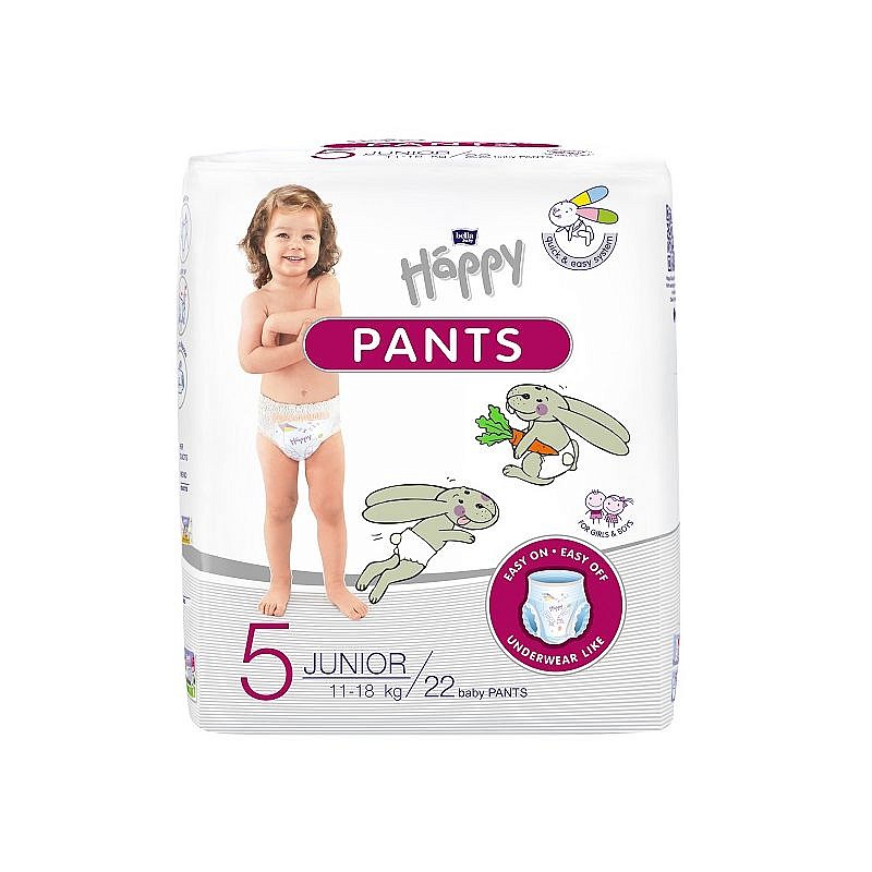 HAPPY Pants Junior mähkmed suurus 5, 11-18kg. 22tk