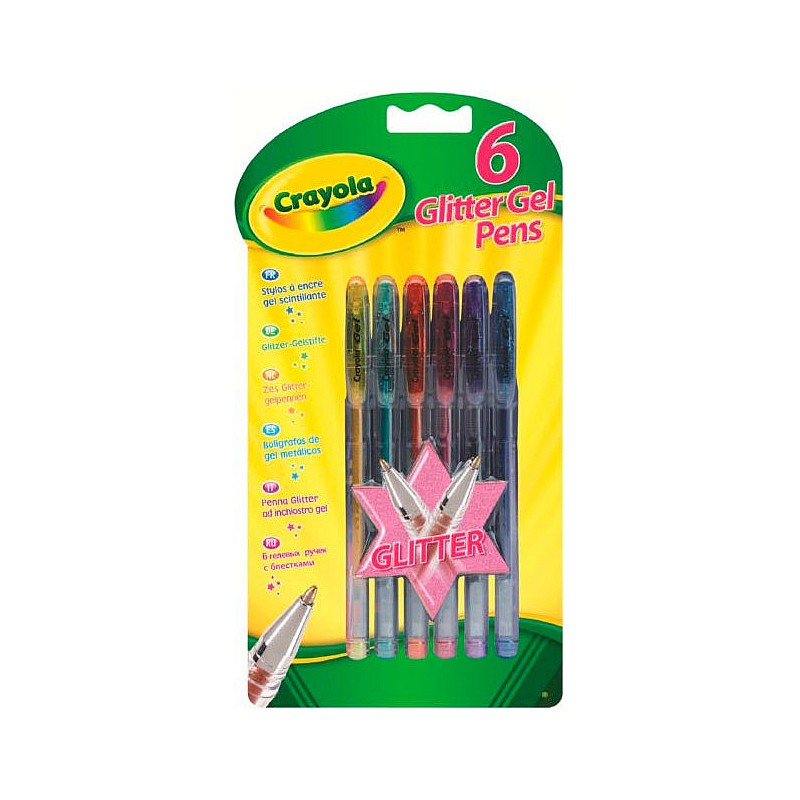 CRAYOLA 6 Sädelevat geelpastakat