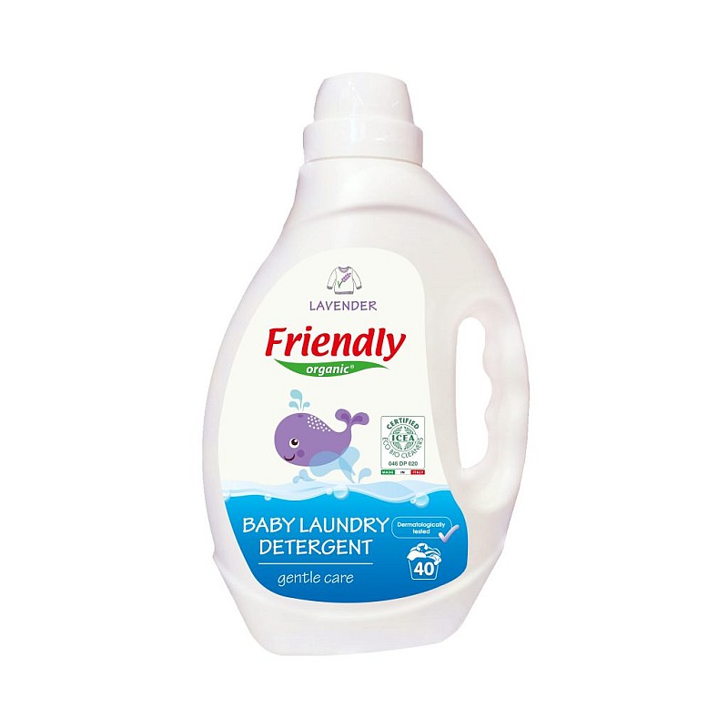 FRIENDLY ORGANIC lavendlilõhnaline pesugeel beebiriiete pesuk 2000 ml FR2274