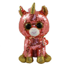 TY Flippables Мягкая игрушка SUNSET SEQUIN CORAL UNICORN reg 24см, TY36782