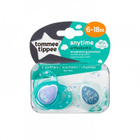 TOMMEE TIPPEE silikoonist lutt 2tk, 6-18m. Anytime 433544