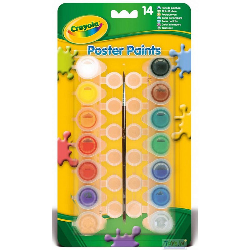 CRAYOLA 14 Plakativärvi komplekt 3978