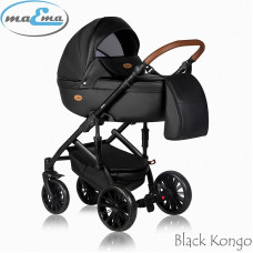 MAEMA JESS Leather Vanker jalutuskäru  3in1, BLACK KONGO