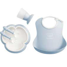 BABYBJORN Baby Dinner set nõudekomplekt 4m+, 070067 Powder Blue