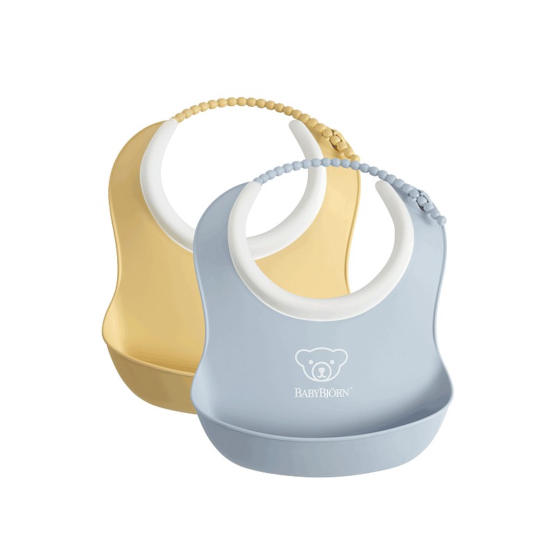 BABYBJORN SMALL BIB pudipõll  2tk. 4м+, Powder Yellow / Powder Blue  052041